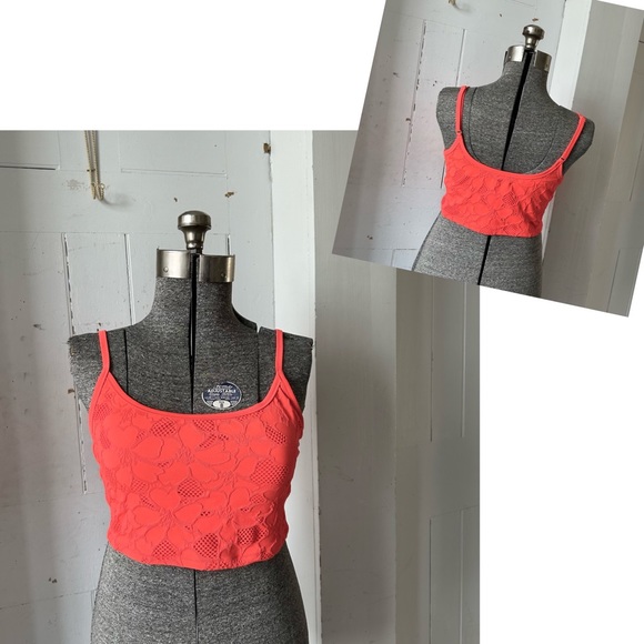 Aerie Floral Texture Padded Sports Bra - Picture 1 of 12
